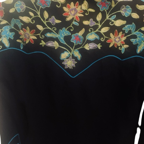 Rockmount Ranchwear Black Embroidered Western Shirt - S black embroidere - Picture 4 of 5